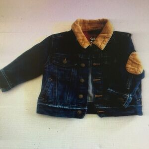 Kids Denim Jacket with Tan Accents